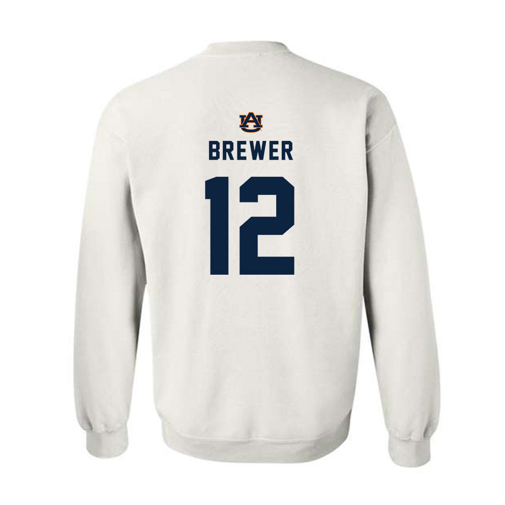 Auburn - NCAA Baseball : Garrett Brewer - Replica Shersey Crewneck Sweatshirt-1