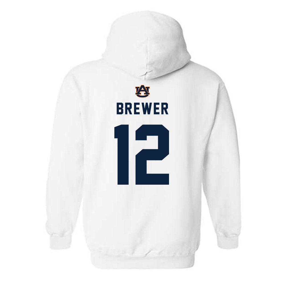 Auburn - NCAA Baseball : Garrett Brewer - Replica Shersey Hooded Sweatshirt-1
