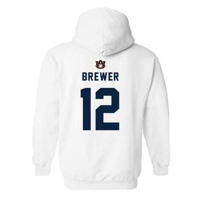 Auburn - NCAA Baseball : Garrett Brewer - Replica Shersey Hooded Sweatshirt-1