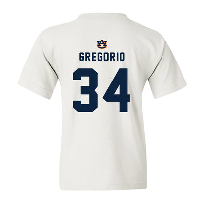 Auburn - NCAA Baseball : Logan Gregorio - Replica Shersey Youth T-Shirt-1
