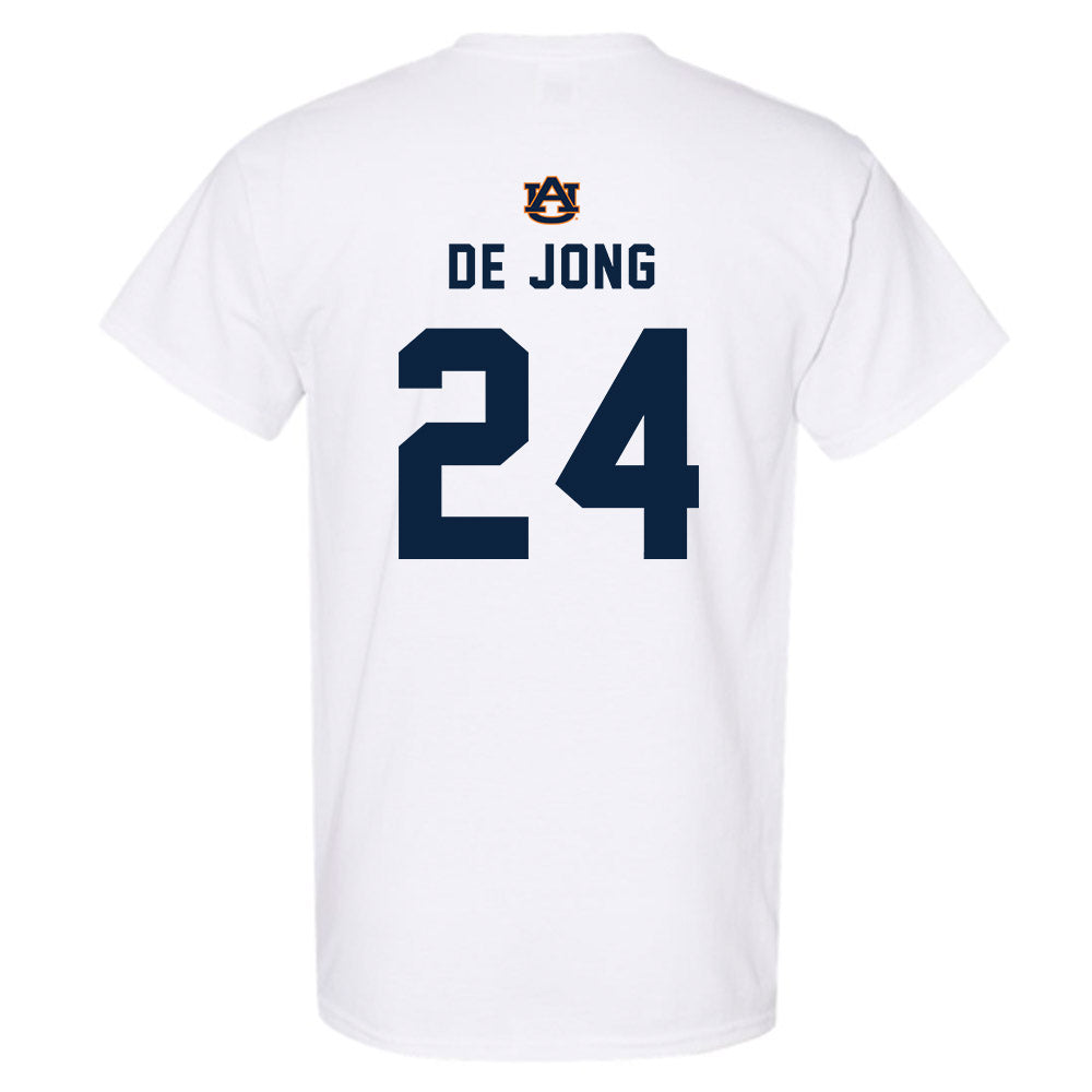 Auburn - NCAA Baseball : Justice de Jong - Replica Shersey T-Shirt-1