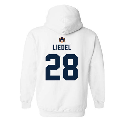 Auburn - NCAA Baseball : Carson Liedel - Replica Shersey Hooded Sweatshirt-1