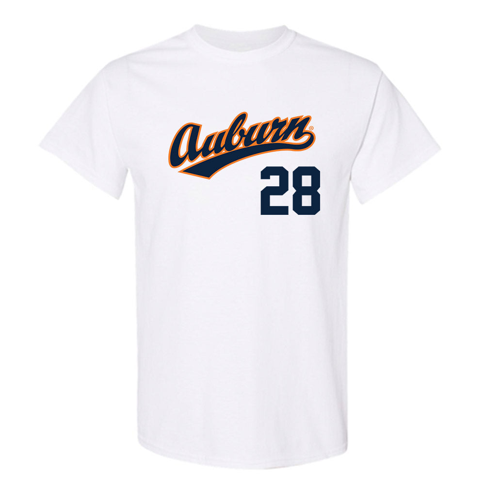 Auburn - NCAA Baseball : Carson Liedel - Replica Shersey T-Shirt-0