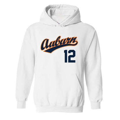 Auburn - NCAA Baseball : Garrett Brewer - Replica Shersey Hooded Sweatshirt-0