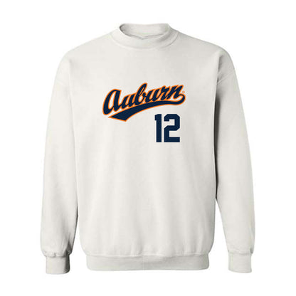 Auburn - NCAA Baseball : Garrett Brewer - Replica Shersey Crewneck Sweatshirt-0