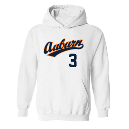 Auburn - NCAA Baseball : Chase Fralick - Replica Shersey Hooded Sweatshirt-0