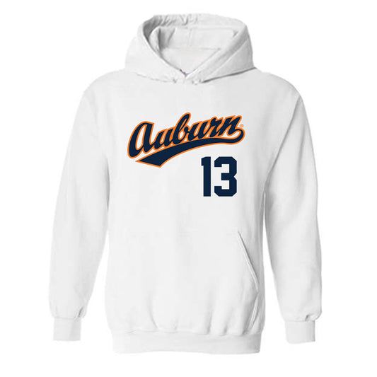 Auburn - NCAA Baseball : Ethan Harden - Replica Shersey Hooded Sweatshirt-0