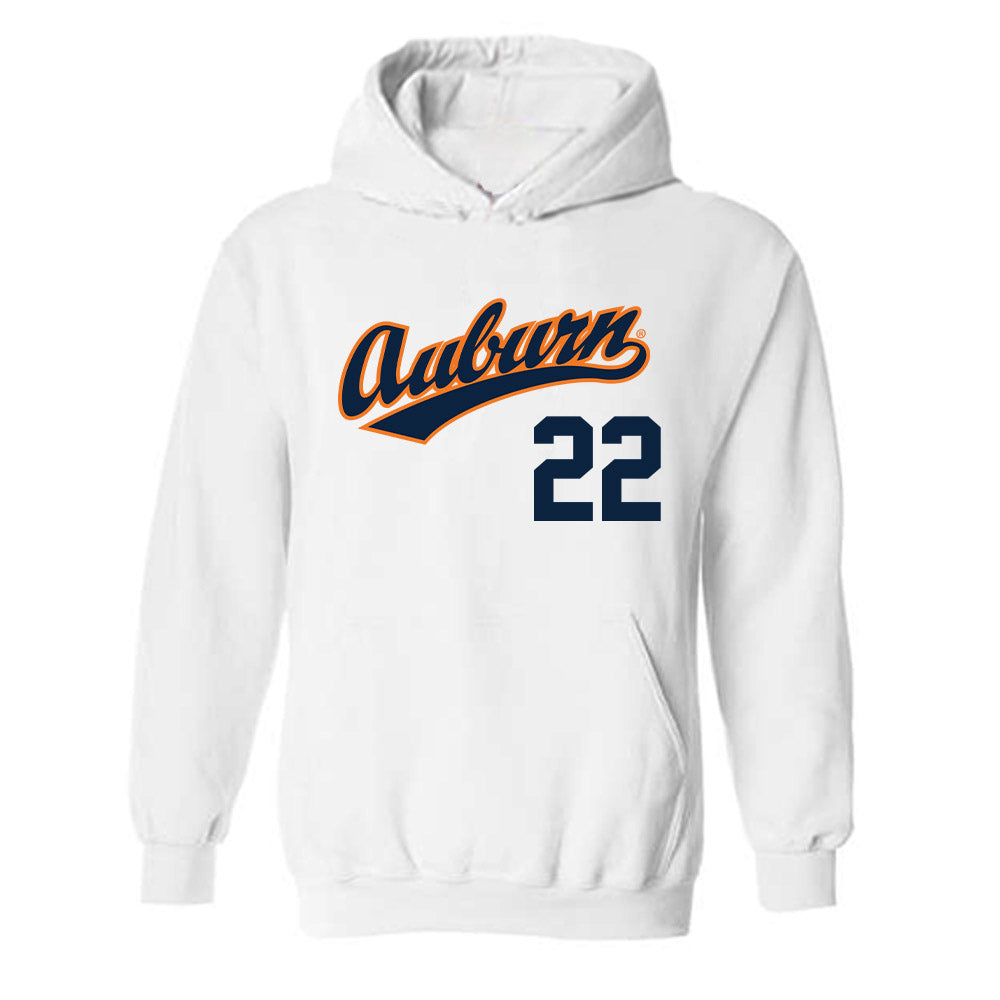 Auburn - NCAA Baseball : Connor Gatwood - Replica Shersey Hooded Sweatshirt-0