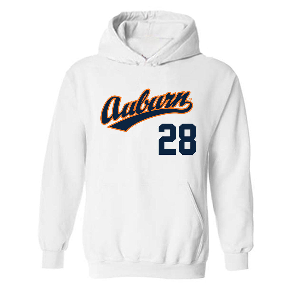 Auburn - NCAA Baseball : Carson Liedel - Replica Shersey Hooded Sweatshirt-0