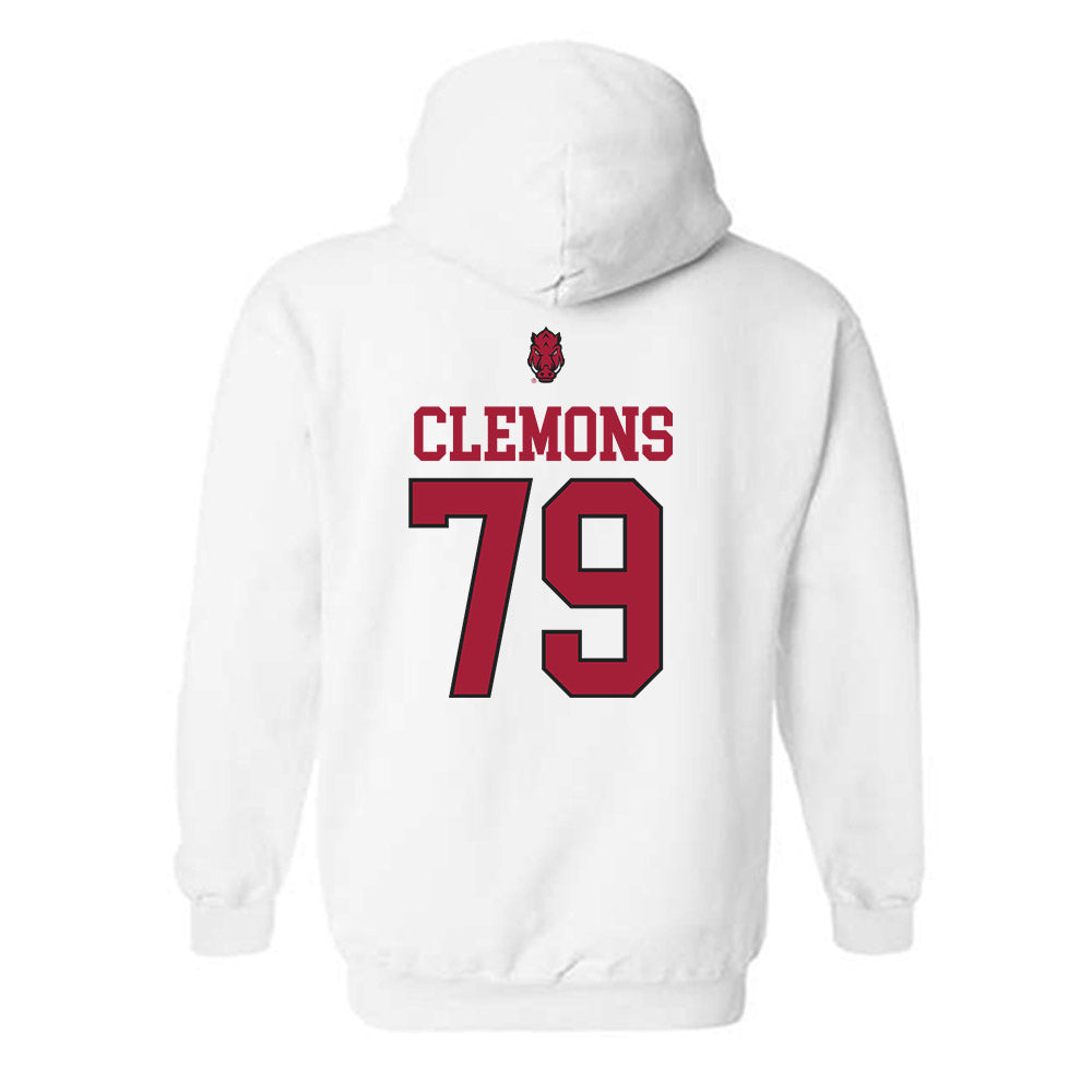Arkansas - NCAA Football : Josiah Clemons - Classic Shersey Hooded Sweatshirt-1