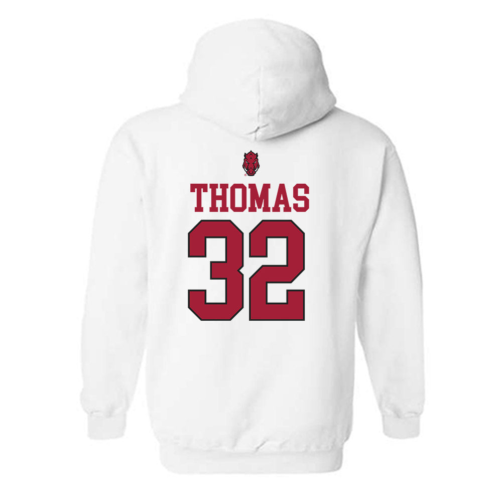 Arkansas - NCAA Women's Basketball : D'Asia Thomas - Classic Shersey Hooded Sweatshirt-1