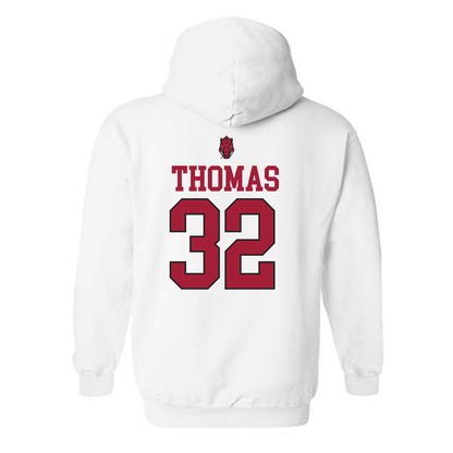 Arkansas - NCAA Women's Basketball : D'Asia Thomas - Classic Shersey Hooded Sweatshirt-1
