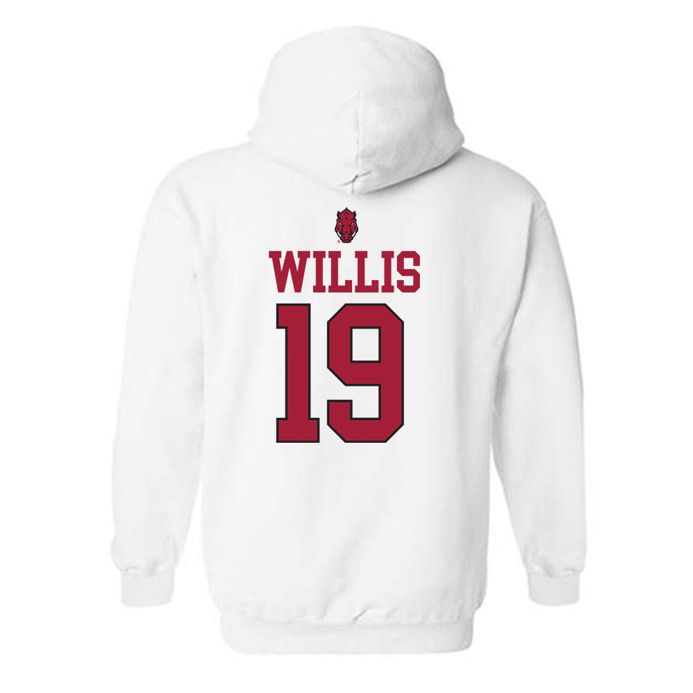 Arkansas - NCAA Baseball : Carson Willis - Classic Shersey Hooded Sweatshirt-1