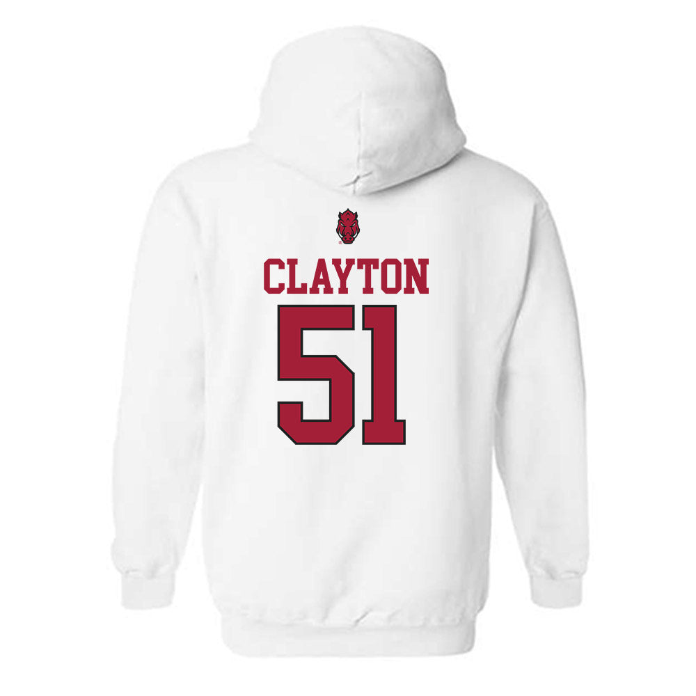 Arkansas - NCAA Football : Carey Clayton - Classic Shersey Hooded Sweatshirt-1