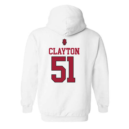 Arkansas - NCAA Football : Carey Clayton - Classic Shersey Hooded Sweatshirt-1