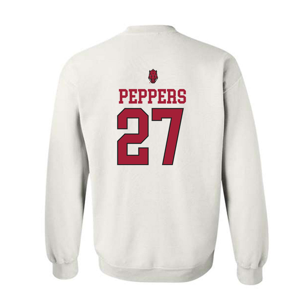 Arkansas - NCAA Women's Volleyball : Journey Peppers - Classic Shersey Crewneck Sweatshirt-1