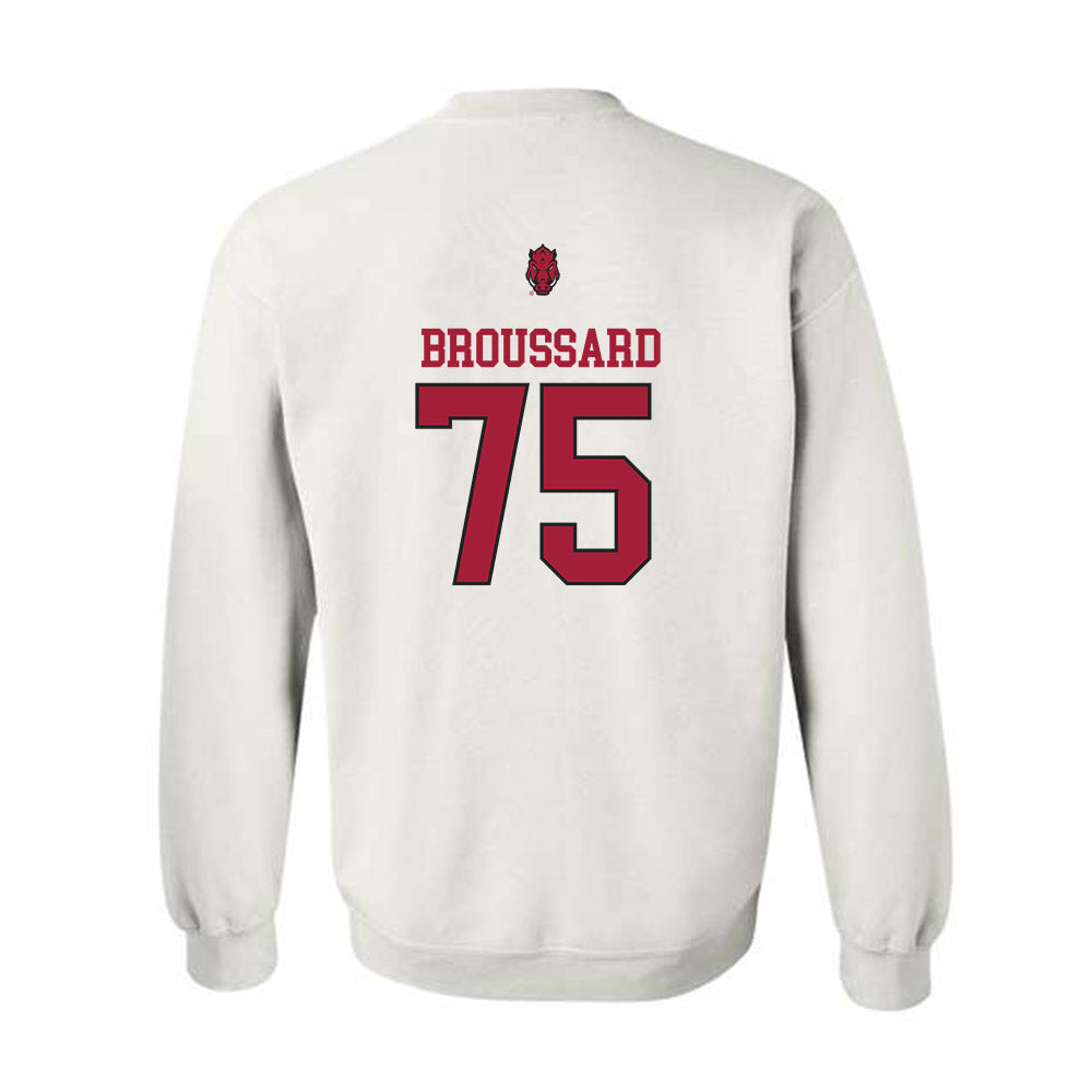 Arkansas - NCAA Football : Kavion Broussard - Classic Shersey Crewneck Sweatshirt-1