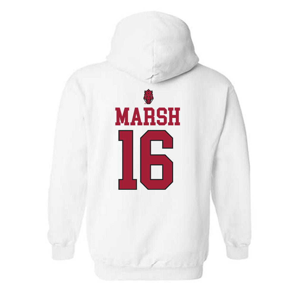 Arkansas - NCAA Football : Kourtlan Marsh - Classic Shersey Hooded Sweatshirt-1