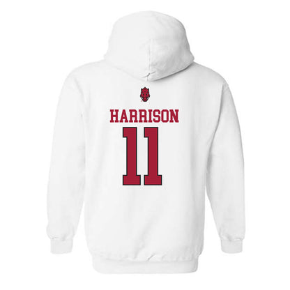 Arkansas - NCAA Football : Monte Harrison - Classic Shersey Hooded Sweatshirt-1