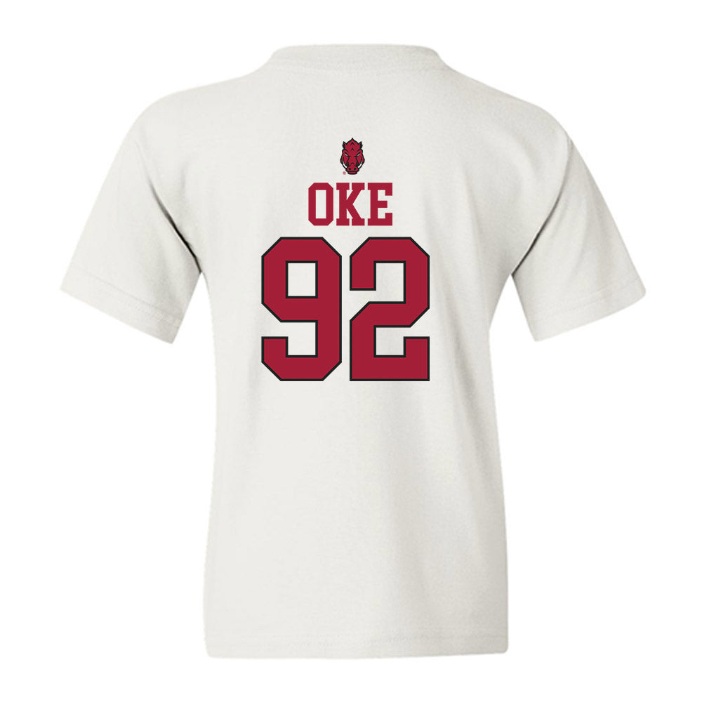 Arkansas - NCAA Football : David Oke - Classic Shersey Youth T-Shirt-1