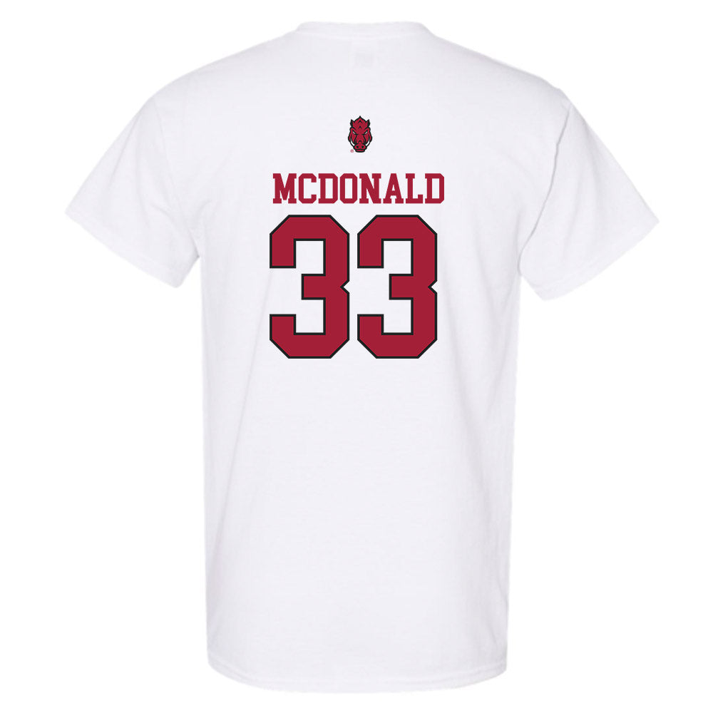 Arkansas - NCAA Women's Soccer : Madden McDonald - Classic Shersey T-Shirt-1