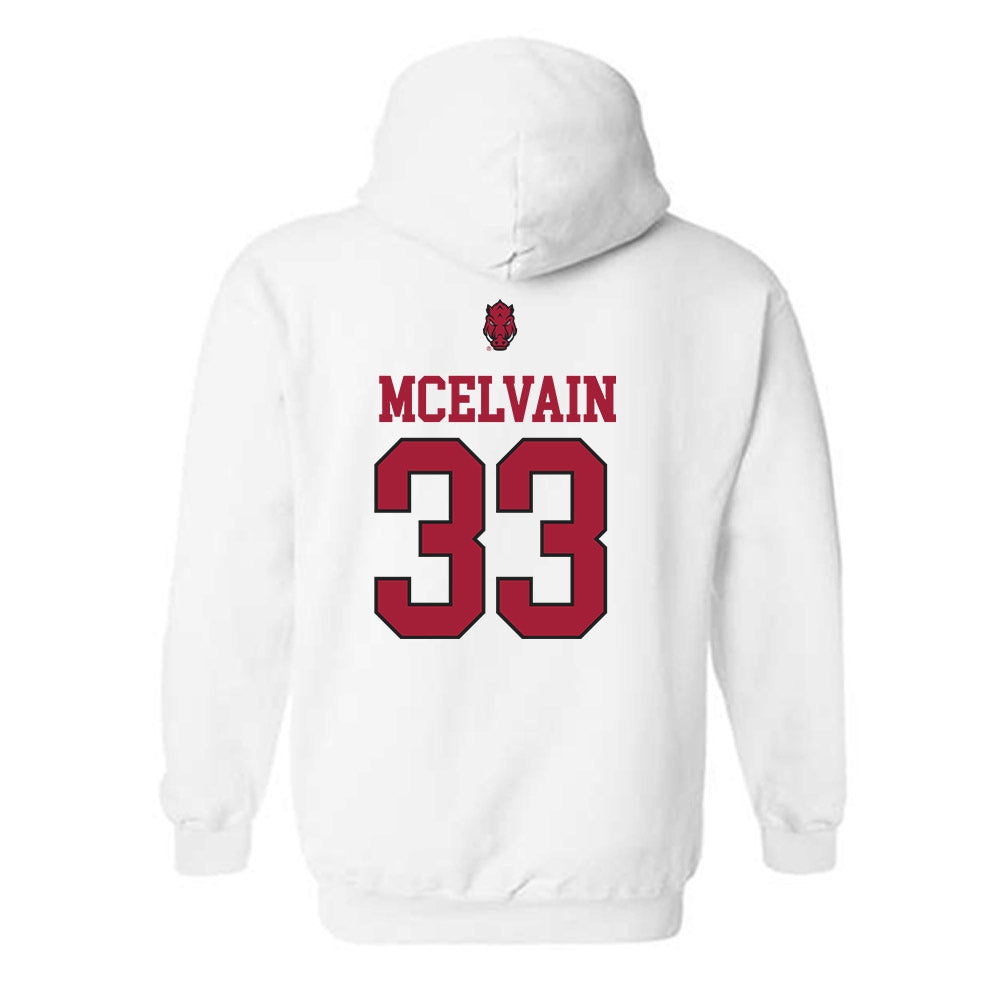 Arkansas - NCAA Baseball : Ethan McElvain - Classic Shersey Hooded Sweatshirt-1
