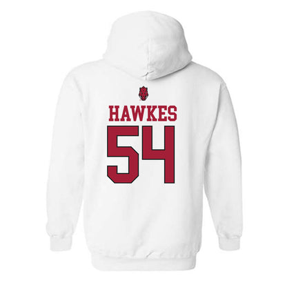 Arkansas - NCAA Football : Adam Hawkes - Classic Shersey Hooded Sweatshirt-1