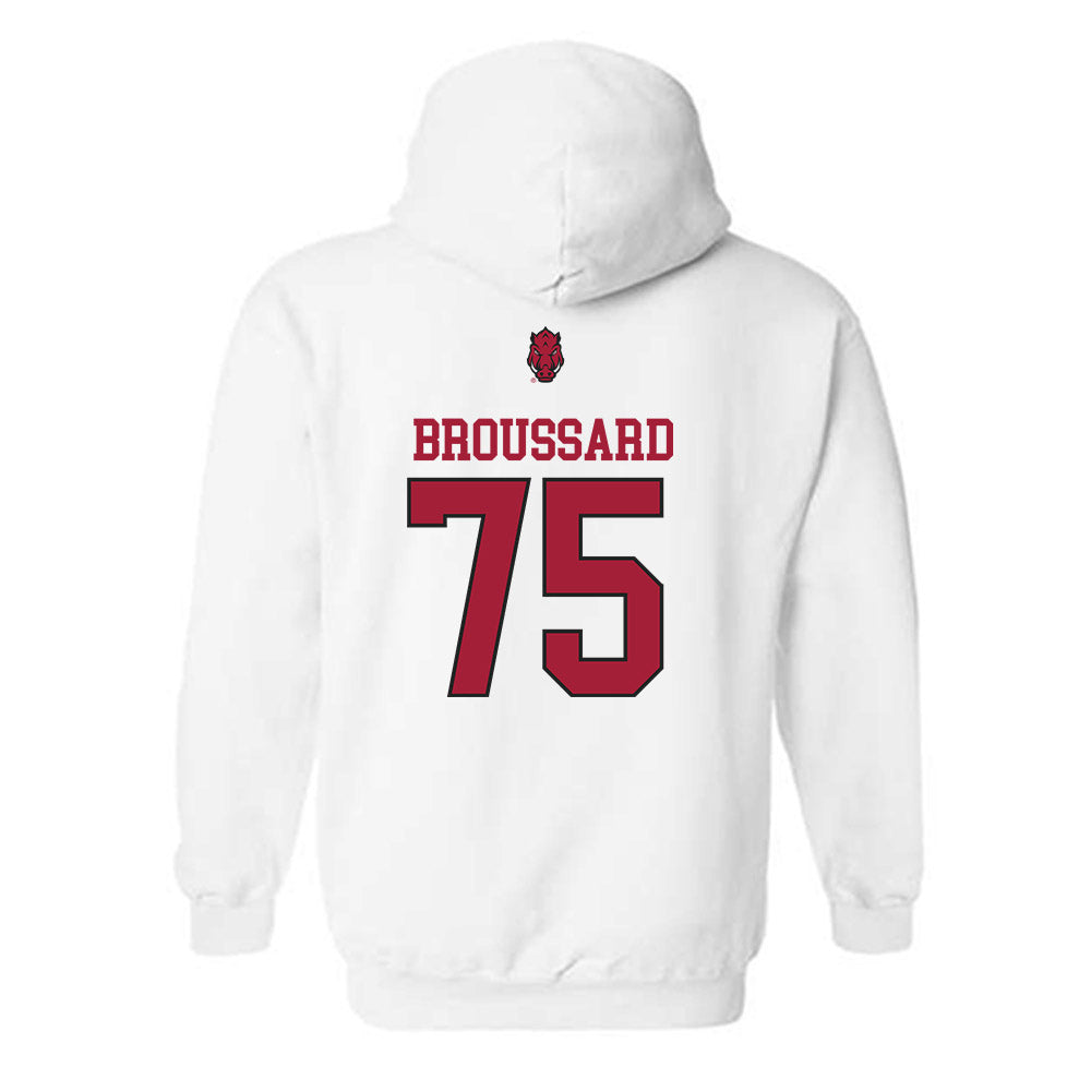 Arkansas - NCAA Football : Kavion Broussard - Classic Shersey Hooded Sweatshirt-1