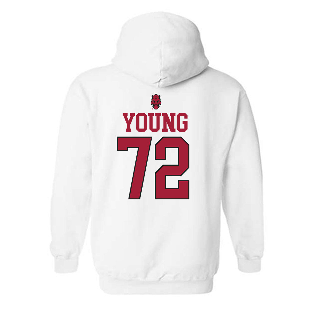 Arkansas - NCAA Football : Tucker Young - Classic Shersey Hooded Sweatshirt-1