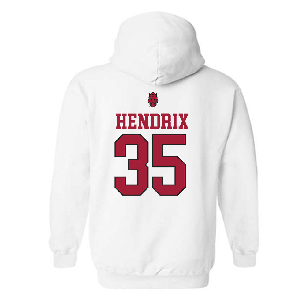 Arkansas - NCAA Football : Hutson Hendrix - Classic Shersey Hooded Sweatshirt-1
