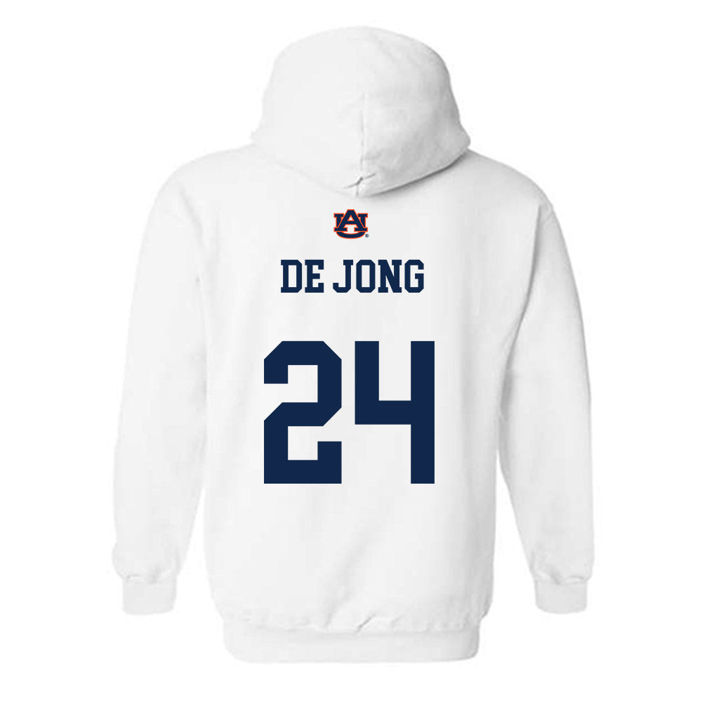 Auburn - NCAA Baseball : Justice de Jong - Sport Shersey Hooded Sweatshirt-1