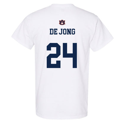 Auburn - NCAA Baseball : Justice de Jong - Sport Shersey T-Shirt-1