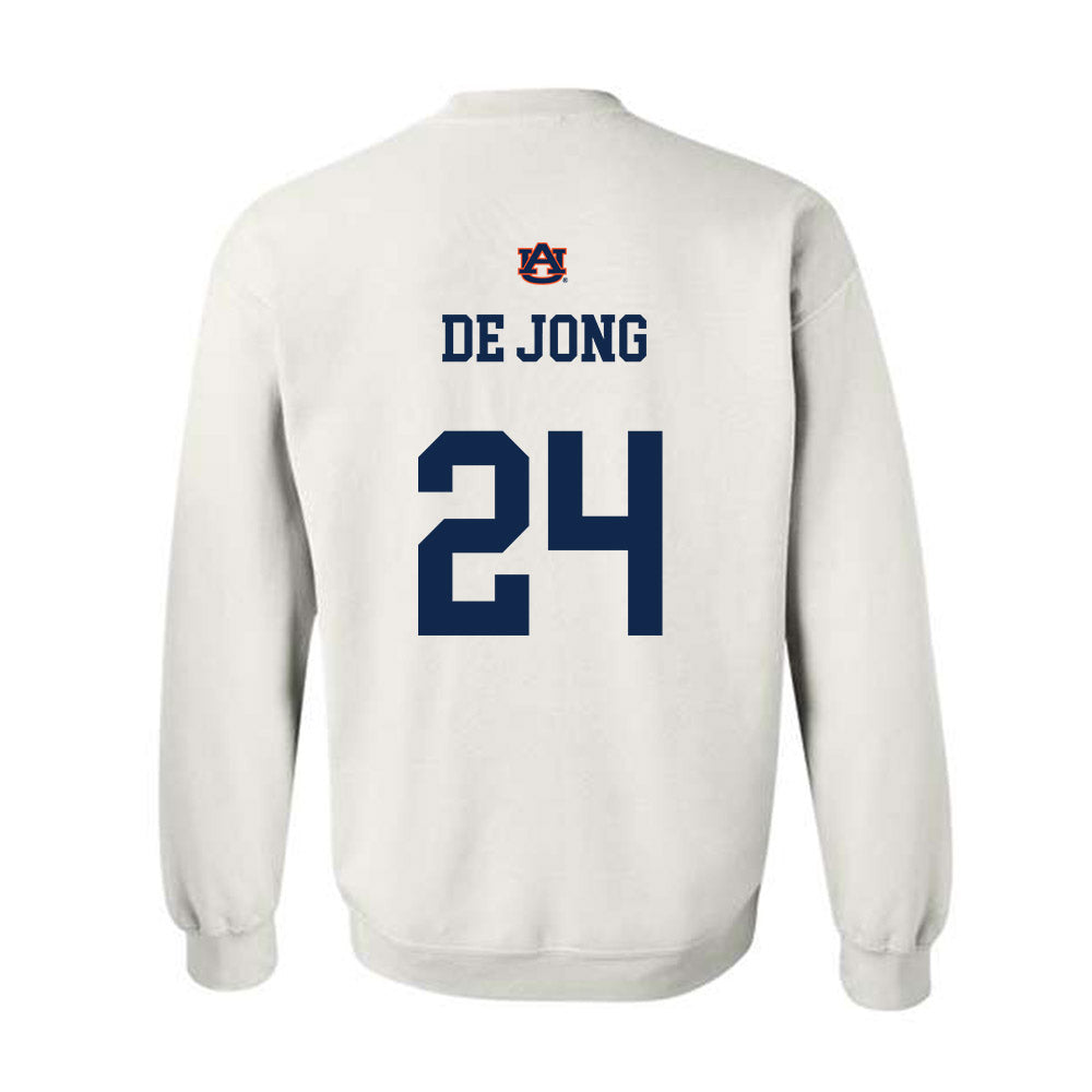 Auburn - NCAA Baseball : Justice de Jong - Sport Shersey Crewneck Sweatshirt-1