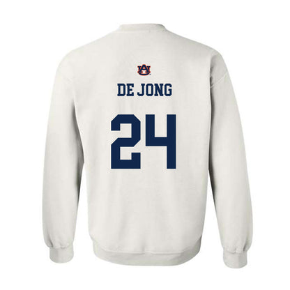 Auburn - NCAA Baseball : Justice de Jong - Sport Shersey Crewneck Sweatshirt-1