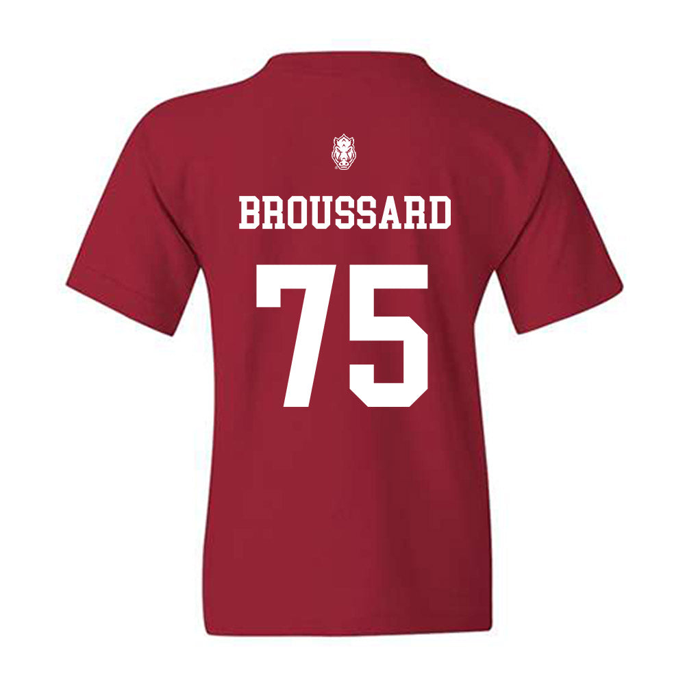 Arkansas - NCAA Football : Kavion Broussard - Classic Shersey Youth T-Shirt-1