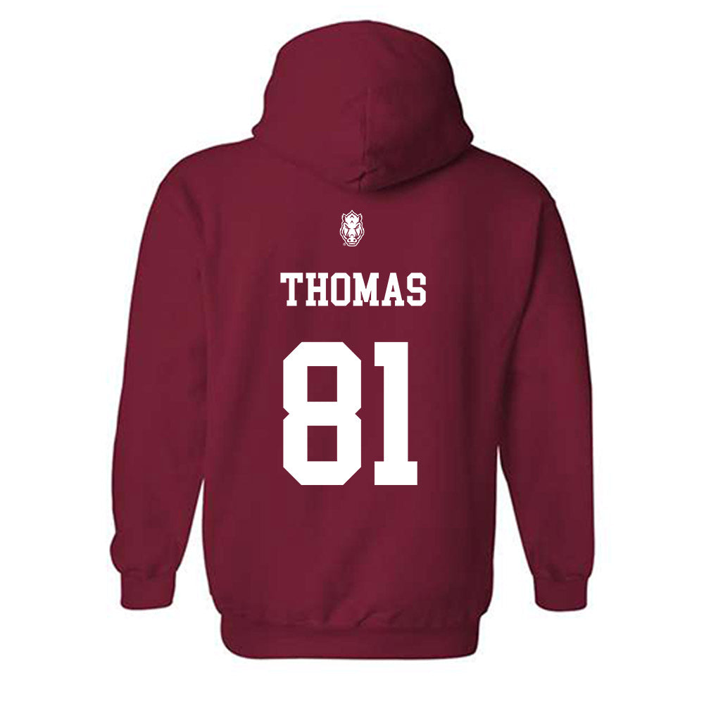 Arkansas - NCAA Football : Dai'Shaun Thomas - Classic Shersey Hooded Sweatshirt-1