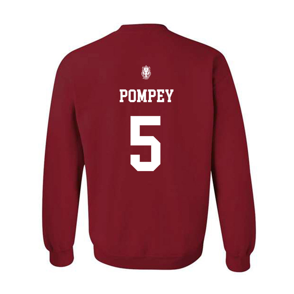 Arkansas - NCAA Baseball : TJ Pompey - Classic Shersey Crewneck Sweatshirt-1