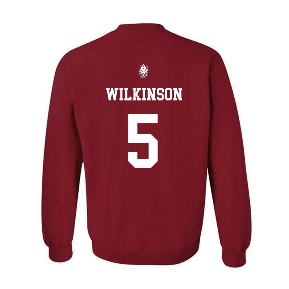 Arkansas - NCAA Men's Basketball : Jeremiah Wilkinson - Classic Shersey Crewneck Sweatshirt-1