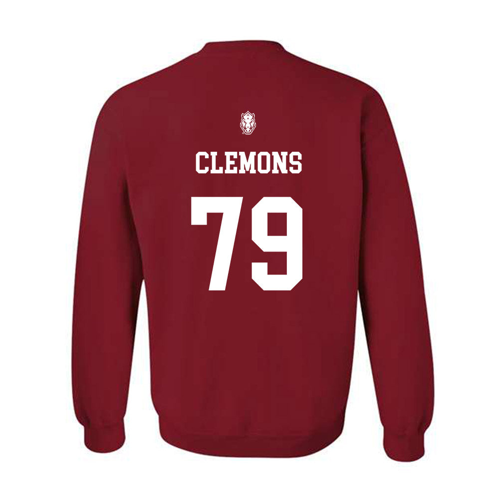 Arkansas - NCAA Football : Josiah Clemons - Classic Shersey Crewneck Sweatshirt-1