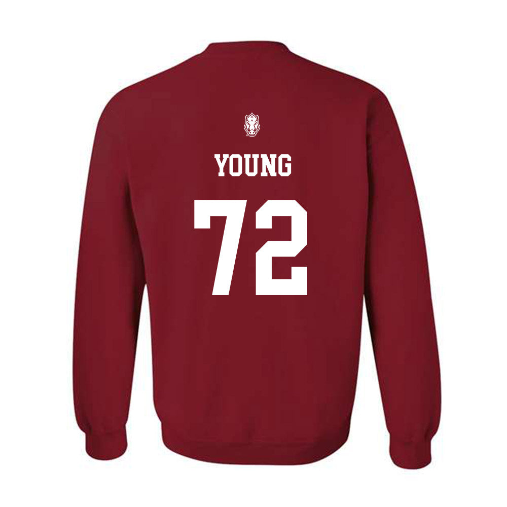 Arkansas - NCAA Football : Tucker Young - Classic Shersey Crewneck Sweatshirt-1