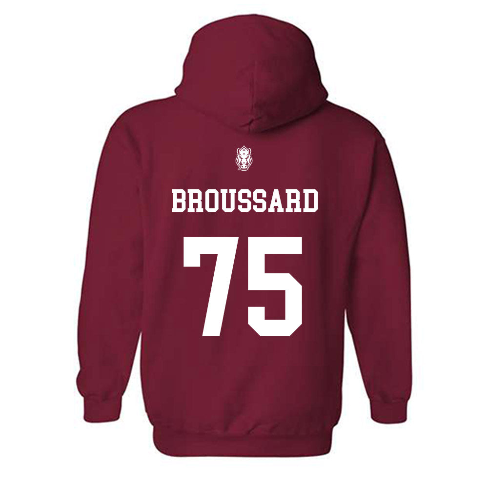 Arkansas - NCAA Football : Kavion Broussard - Classic Shersey Hooded Sweatshirt-1