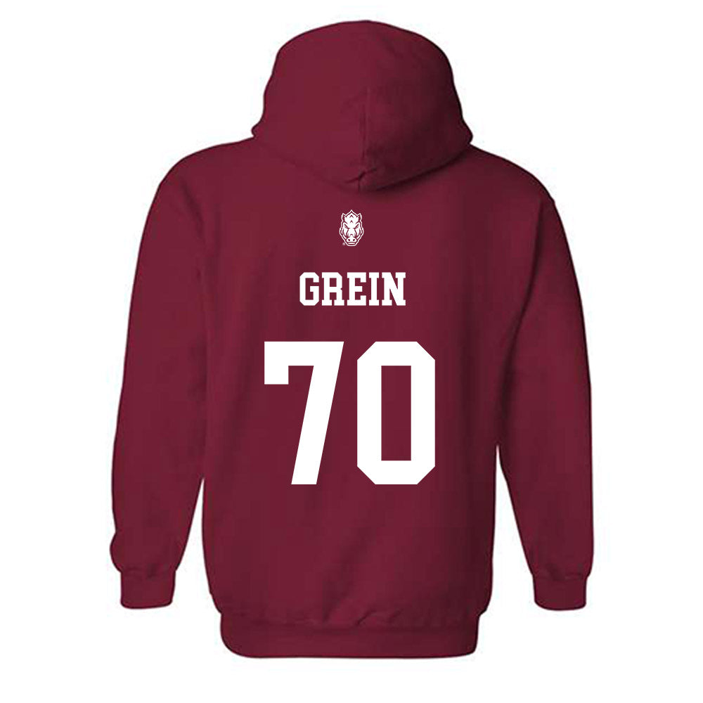 Arkansas - NCAA Football : Dan Grein - Classic Shersey Hooded Sweatshirt-1