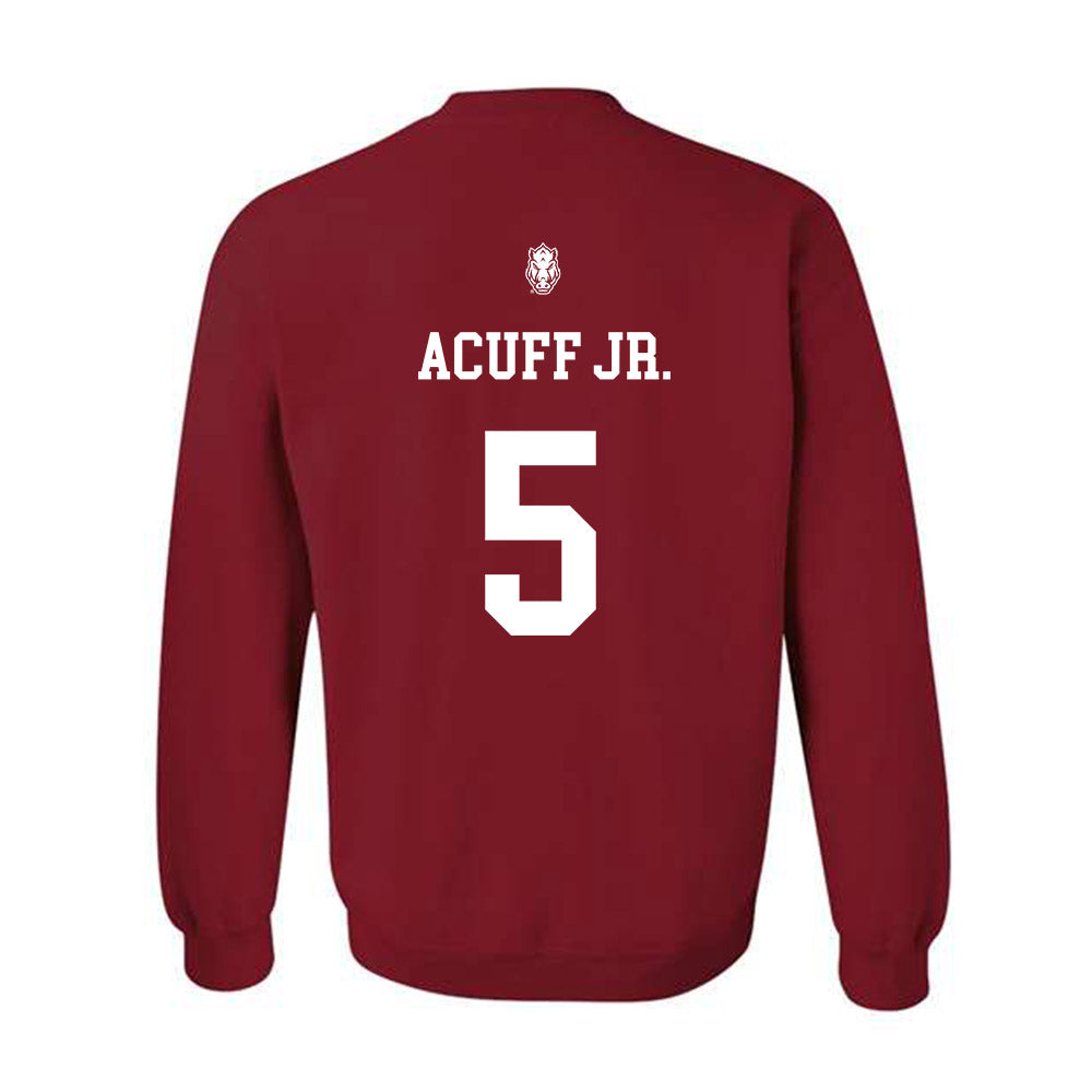 Arkansas - NCAA Men's Basketball : Darius Acuff Jr. - Classic Shersey Crewneck Sweatshirt-1