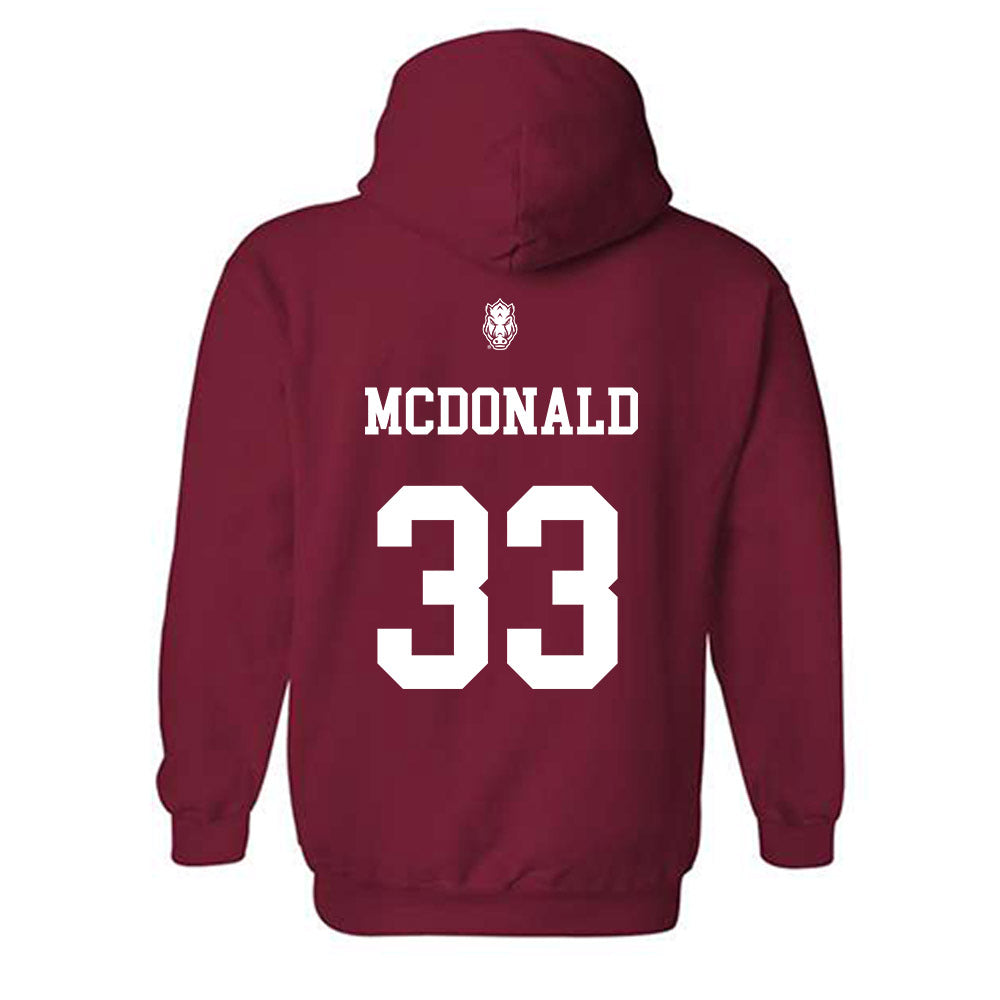Arkansas - NCAA Women's Soccer : Madden McDonald - Classic Shersey Hooded Sweatshirt-1