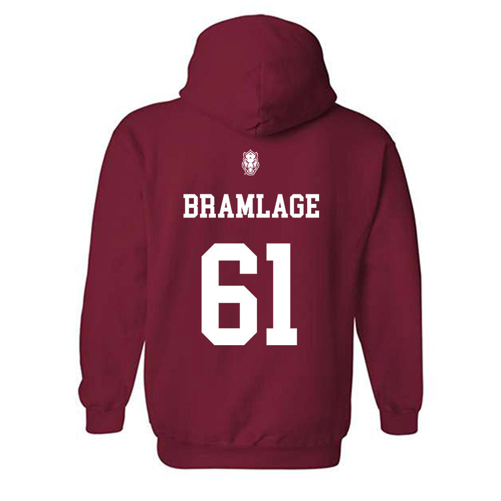 Arkansas - NCAA Football : Kaden Bramlage - Classic Shersey Hooded Sweatshirt-1