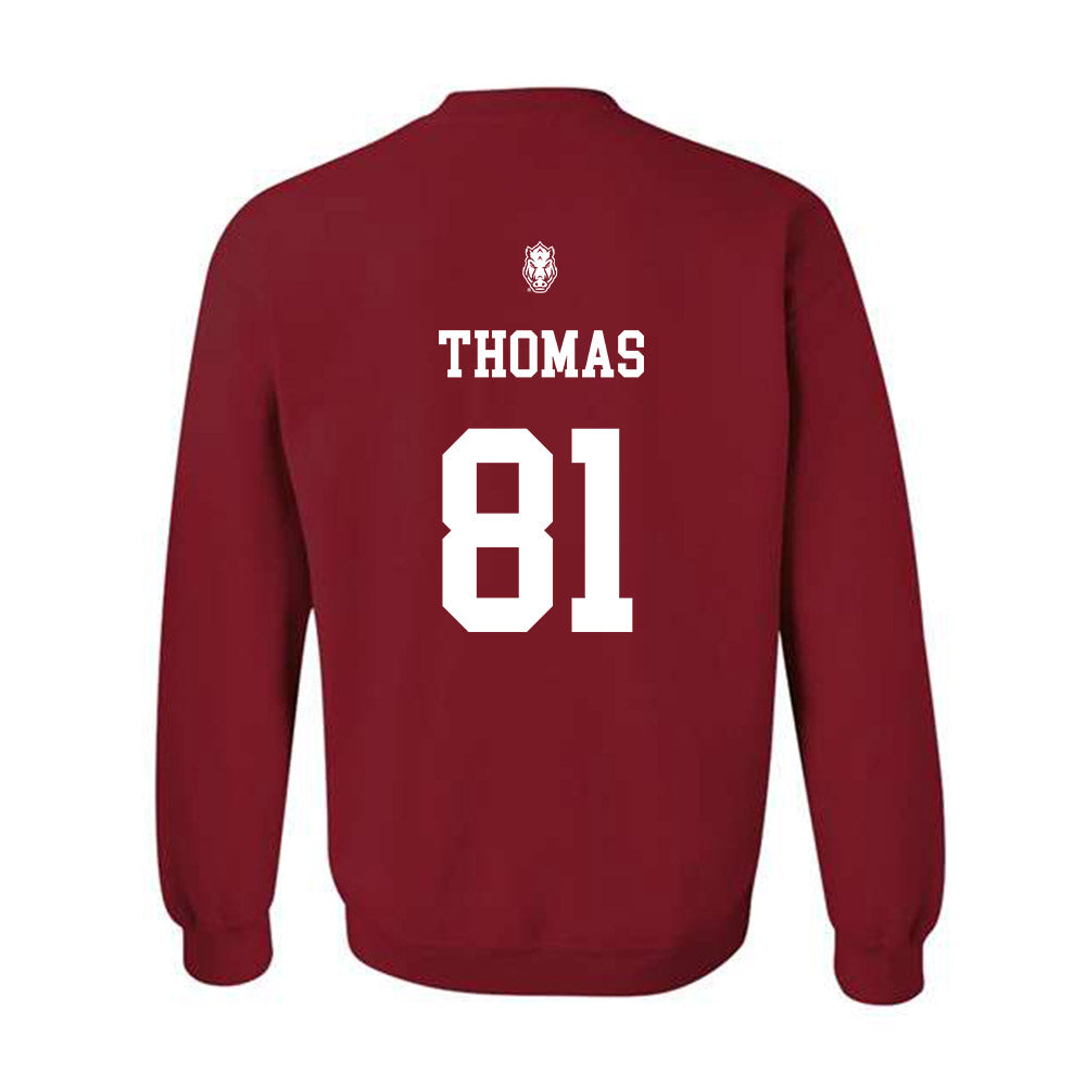 Arkansas - NCAA Football : Dai'Shaun Thomas - Classic Shersey Crewneck Sweatshirt-1