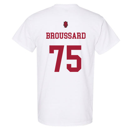Arkansas - NCAA Football : Kavion Broussard - Sports Shersey T-Shirt-1