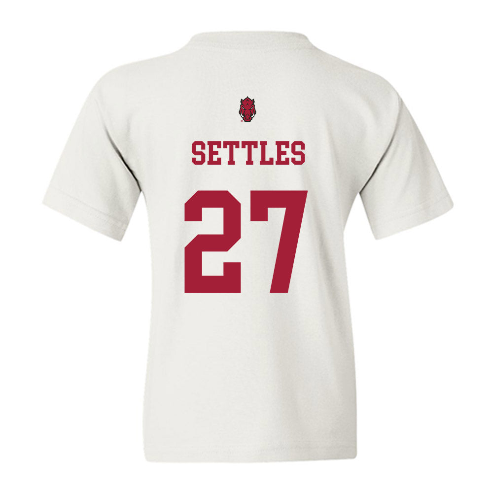 Arkansas - NCAA Football : Cameron Settles - Sports Shersey Youth T-Shirt-1