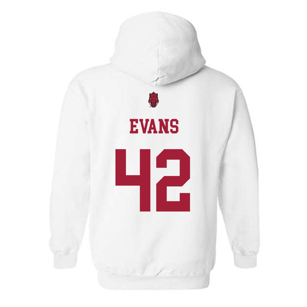 Arkansas - NCAA Football : Jeremy Evans - Sports Shersey Hooded Sweatshirt-1
