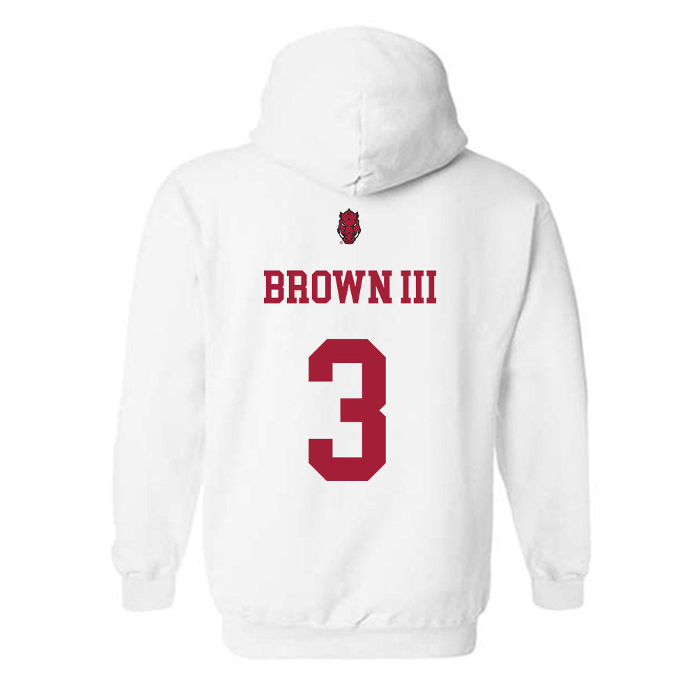 Arkansas - NCAA Football : CS Brown III - Sports Shersey Hooded Sweatshirt-1